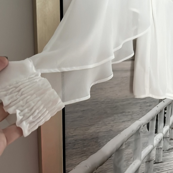 ZARA WOMEN WHITE BLOUSE - NWOT - Picture 3 of 12